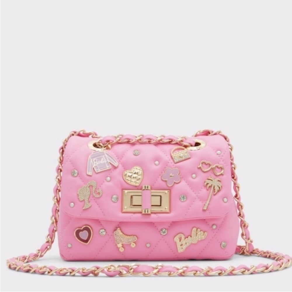 Barbie Quilted Charm Handbag Crossbody, Barbie Aldo Crossbody - Picture 1 of 15
